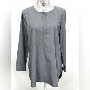 J. JILL Black and white gingham long sleeve tunic top size M.‎